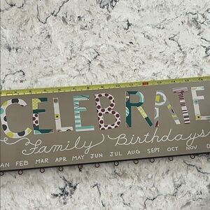 Celebrate Family Birthdays Sign